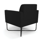 Poltrona Base X Industrial Preto Marisa Linho Preto A79