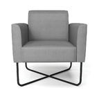 Poltrona Base X Industrial Preto Marisa Veludo Luxo D03 - D'r