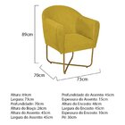Poltrona Base X Suede Herrera Amarelo