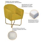 Poltrona Base X Suede Herrera Amarelo