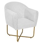 Poltrona Base X Suede Herrera Branco