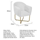 Poltrona Base X Suede Herrera Branco