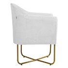 Poltrona Base X Suede Herrera Branco