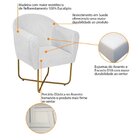 Poltrona Base X Suede Herrera Branco