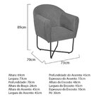 Poltrona Base X Suede Herrera Cinza