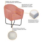 Poltrona Base X Suede Herrera Coral