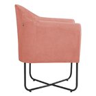 Poltrona Base X Suede Herrera Coral