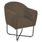 Poltrona Base X Suede Herrera Marrom