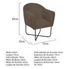 Poltrona Base X Suede Herrera Marrom