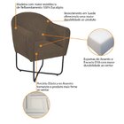 Poltrona Base X Suede Herrera Marrom