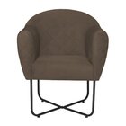 Poltrona Base X Suede Herrera Marrom