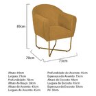 Poltrona Base X Suede Herrera Mostarda