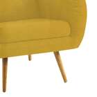 Poltrona Beatle Pé Palito Linho Amarelo