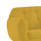 Poltrona Beatle Pé Palito Linho Amarelo