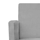 Poltrona Beatriz Base Giratória De Metal Suede Cinza - Amaren