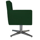 Poltrona Beatriz Base Giratória De Metal Suede Verde - Amaren