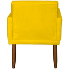 Poltrona Beatriz Com Base Suede Amarelo Pé Palito 30cm Castan