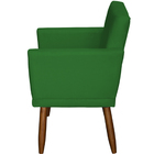 Poltrona Beatriz Com Base Suede Cores Pé Palito 30cm Castanho