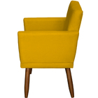 Poltrona Beatriz Com Base Suede Mostarda Pé Palito 30cm Casta