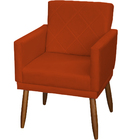 Poltrona Beatriz Com Base Suede Terracota Pé Palito 30cm Cast