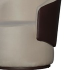 Poltrona Beatriz Com Composê Corino Marrom Suede Bege - Valli