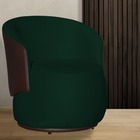 Poltrona Beatriz Com Composê Corino Marrom Suede Verde - Vall