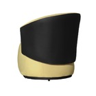 Poltrona Beatriz Com Composê Corino Preto Suede Amarelo - Val