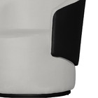 Poltrona Beatriz Com Composê Corino Preto Suede Branco - Vall