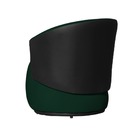 Poltrona Beatriz Com Composê Corino Preto Suede Verde - Valli