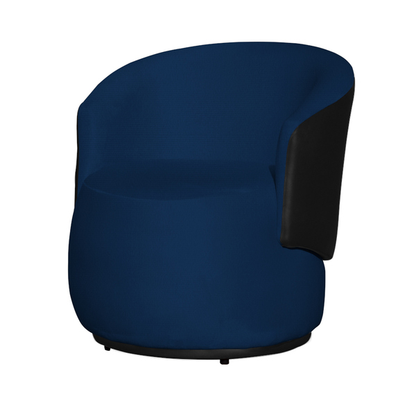 Poltrona Beatriz Organica Tecido Suede Com Composê Em Corino