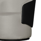 Poltrona Beatriz Organica Tecido Suede Com Composê Em Corino