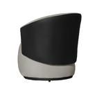 Poltrona Beatriz Organica Tecido Suede Com Composê Em Corino