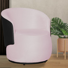 Poltrona Beatriz Organica Tecido Suede Com Composê Em Corino