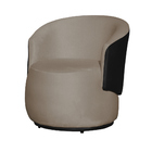 Poltrona Beatriz Organica Tecido Suede Com Composê Em Corino