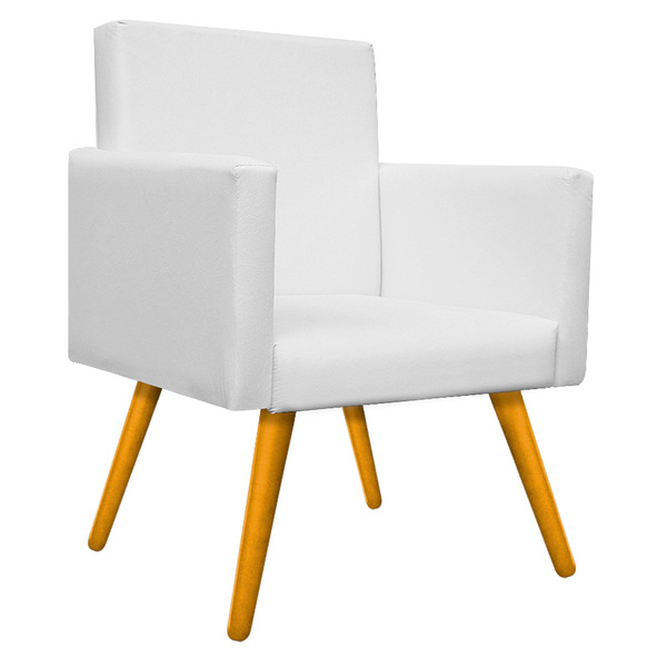 Poltrona Beatriz Pés Palitos Mel Corano - Amarena Móveis - Br