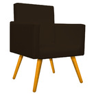 Poltrona Beatriz Pés Palitos Mel Corano - Amarena Móveis - Ma