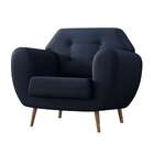 Poltrona Beegees Linho Azul Marinho