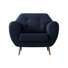 Poltrona Beegees Linho Azul Marinho