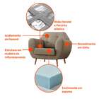 Poltrona Beegees Linho Bege