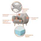 Poltrona Beegees Linho Cru