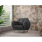 Poltrona Beegees Linho Grafite