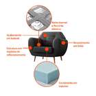 Poltrona Beegees Linho Grafite