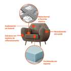 Poltrona Beegees Suede Bege