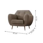 Poltrona Beegees Suede Bege