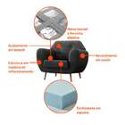 Poltrona Beegees Suede Grafite