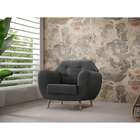 Poltrona Beegees Suede Grafite