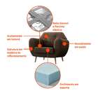 Poltrona Beegees Suede Marrom