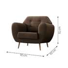 Poltrona Beegees Suede Marrom