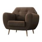 Poltrona Beegees Suede Marrom