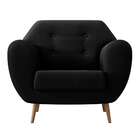 Poltrona Beegees Suede Preta